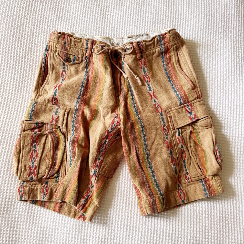 POLO RALPH LAUREN BOHEMIAN COASTAL VINTAGE CARGO SHORTS M DOUBLE RRL WESTERN